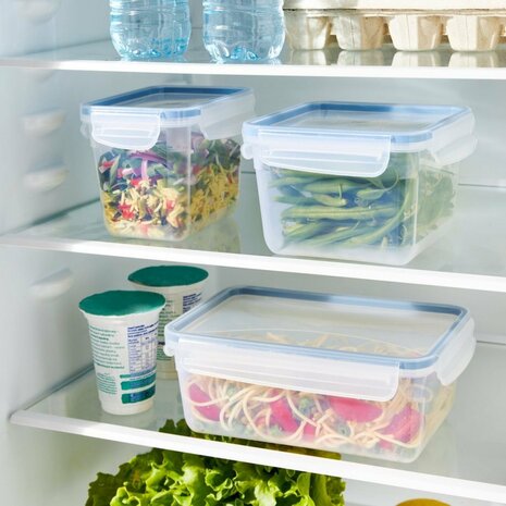 Rotho Clic &amp; Lock Koelkast Bewaardoos 2L Horizon Blauw/Transparant