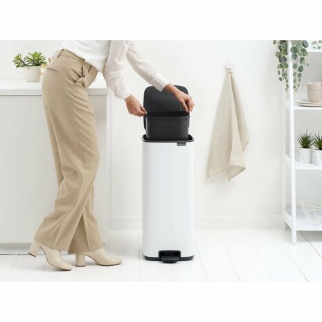 Brabantia Bo Pedaalemmer 30L Wit