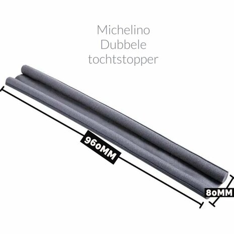 Michelino Tochtstrip 96x3 cm Foam/Grijs