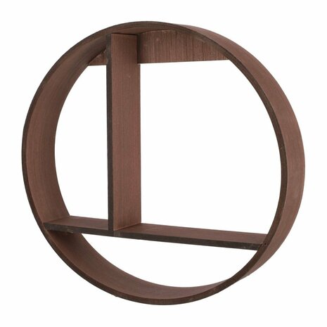 Decoratie Houten Wandrek Rond 37 cm Assorti