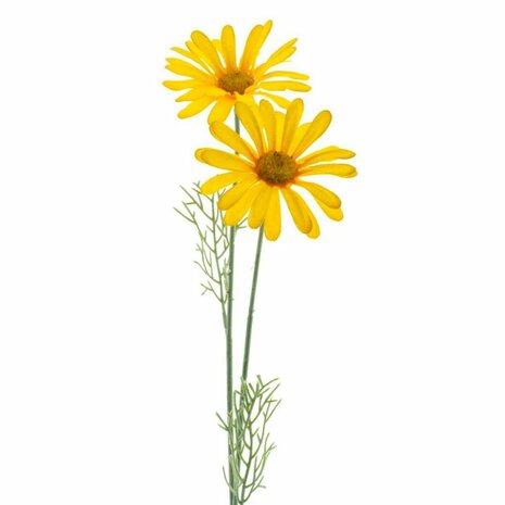 Kunstbloem Madeliefje 56 cm Geel/Zijde