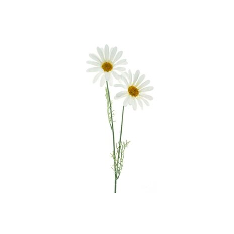 Kunstbloem Madeliefje 56 cm Wit/Zijde