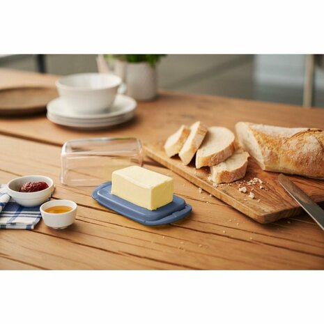 Rotho Fresh Botervloot 18x9.5x6.9 cm Horizon Blauw/Transparant