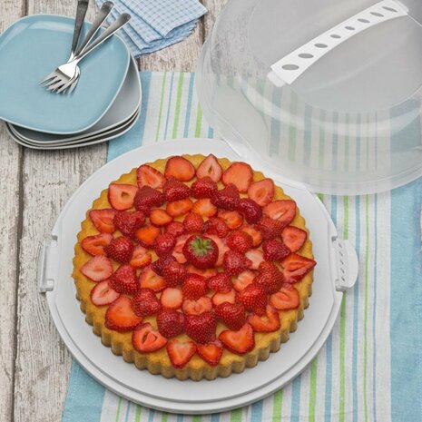 Rotho Fresh Taartdoos 35.5 cm Wit/Transparant