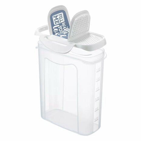 Rotho CLIC &amp; LOCK Bewaar- en Strooidoos 1.5L Wit/Transparant