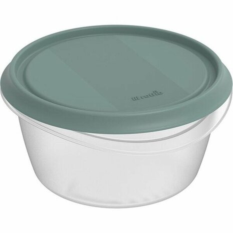 Rotho ELEMENTS Koelkast Bewaardoos Rond 0.7L Mistletoe Groen/Transparant