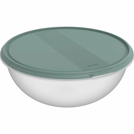 Rotho ELEMENTS Koelkast Bewaardoos Rond 0.4L Mistletoe Groen/Transparant