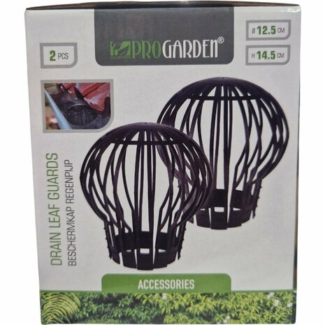 Pro Garden Beschermkap voor Regenpijp 2 Stuks Zwart