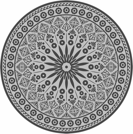 Esschert Design Tuintapijt Grijs Rond 170 cm