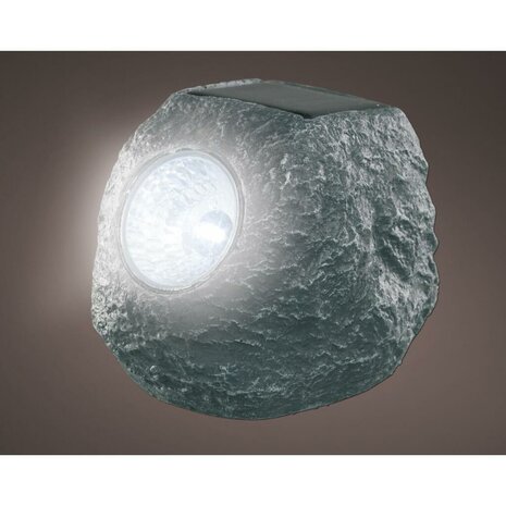Solarlamp Steen Grijs/Polyresin