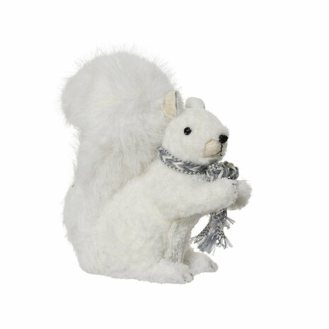 Decoratie Eekhoorn 20x11x24 cm Wit