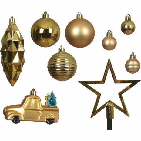 Decoris Kerstboom Decoratie 67-delig Goud