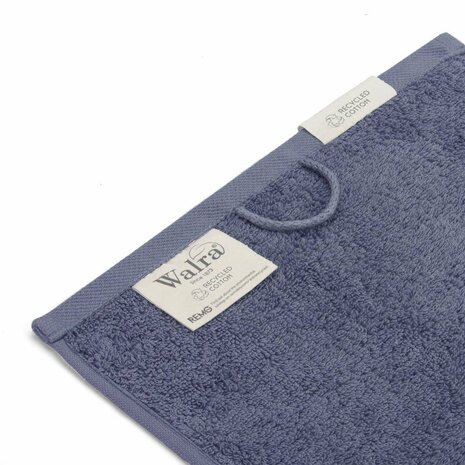Walra Gastendoek 30x50 cm 2 Stuks Gerecycled Katoen/Blauw