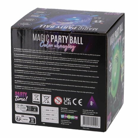 Party Time Magische Party Bal met Disco Effect + Afstandsbediening Zwart