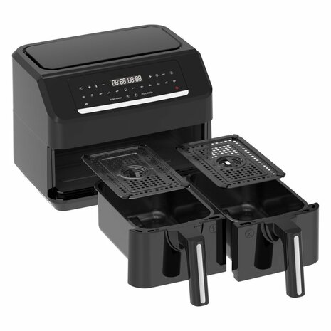 Emerio AF-130376.1 Dubbele Heteluchtfriteuse 2x3.6L 2400W Zwart