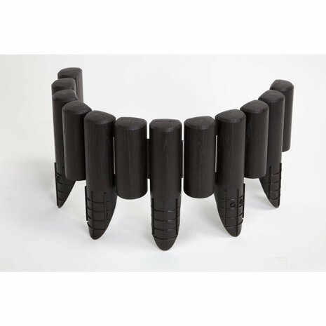 Bama Tuin Modulaire Rand Imitatiehout 38.5x15 cm 6 Stuks Bruin