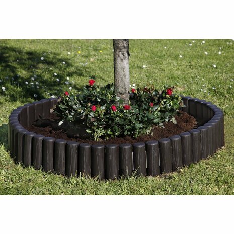 Bama Tuin Modulaire Rand Imitatiehout 38.5x15 cm 6 Stuks Bruin