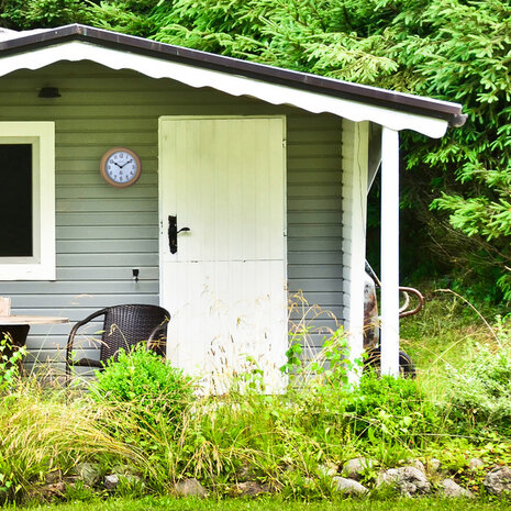 NeXtime NE-4301BR Buitenwandklok 22CM Metaal Bruin Poppy