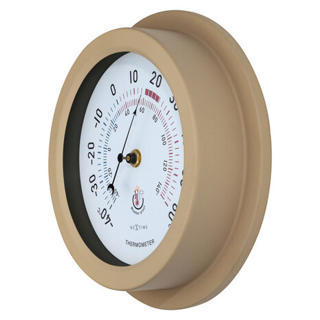 NeXtime NE-4302BR Buitenthermometer 22CM Metaal Bruine Lily