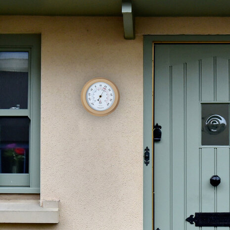 NeXtime NE-4302BR Buitenthermometer 22CM Metaal Bruine Lily