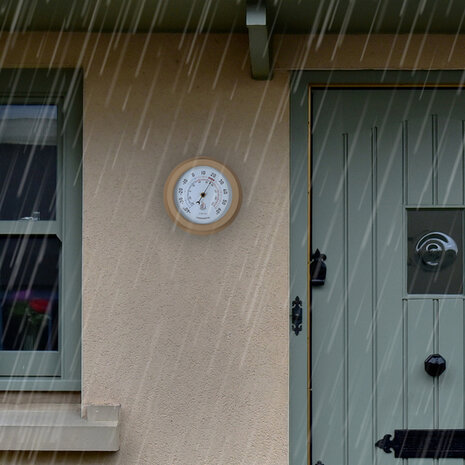 NeXtime NE-4302BR Buitenthermometer 22CM Metaal Bruine Lily