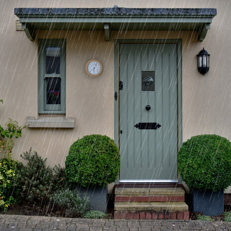 NeXtime NE-4302BR Buitenthermometer 22CM Metaal Bruine Lily