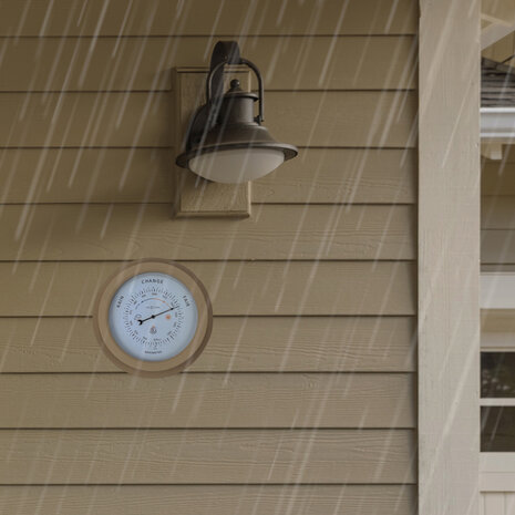 NeXtime NE-4303BR Buiten Barometer 22CM Metaal Bruin Orchid