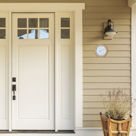 NeXtime NE-4303BR Buiten Barometer 22CM Metaal Bruin Orchid