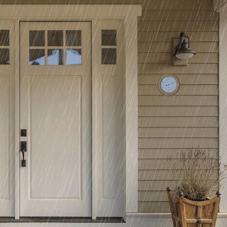 NeXtime NE-4303BR Buiten Barometer 22CM Metaal Bruin Orchid