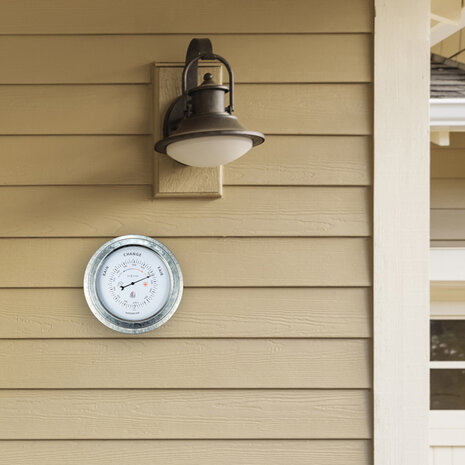 NeXtime NE-4303GA Buitenbarometer 22CM Metaal Verzinkt Orchid