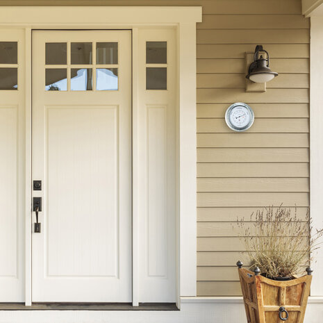 NeXtime NE-4303GA Buitenbarometer 22CM Metaal Verzinkt Orchid