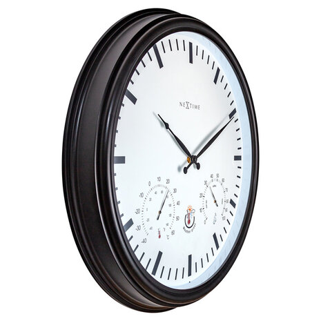 NeXtime NE-4306ZW Buitenweerstationklok &Oslash;50 8 Cm Kunststof Zwart Zonnebloem