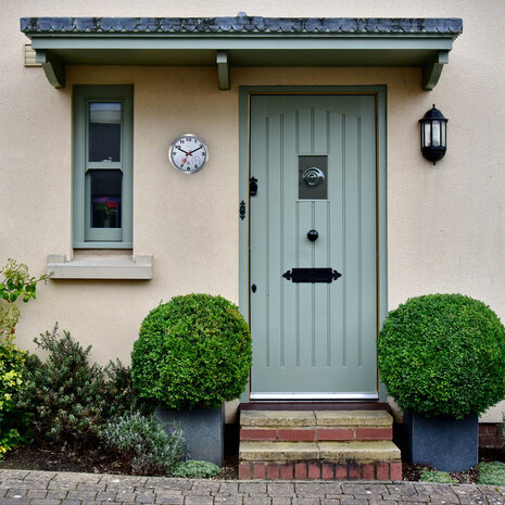 NeXtime NE-4307AR Buitenweerstationklok 35CM Aluminium-Wit Clematis