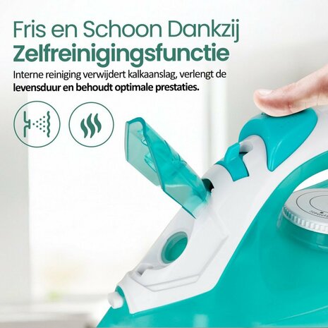 Emerio SI-110298.4 Stoomstrijkijzer Lichtblauw/Wit