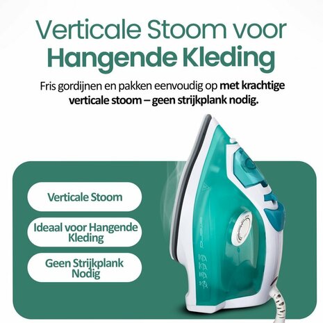 Emerio SI-110298.4 Stoomstrijkijzer Lichtblauw/Wit