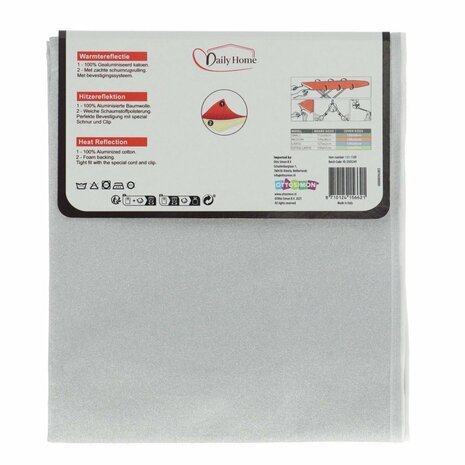 Daily Home Strijkhoes Metal S 112x30 cm Grijs/Katoen/Schuim