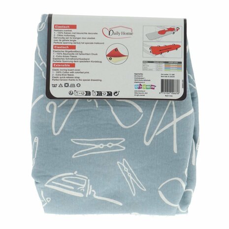 Daily Home Strijkhoes Stretch M 122x40 cm Lichtblauw/Wit