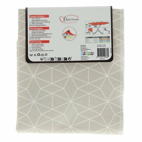 Daily Home Strijkmolton M 120x38 cm Taupe/Wit