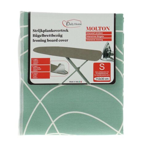 Daily Home Strijkmolton S 112x30 cm Saliegroen/Wit
