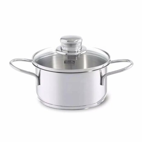 Fissler Snacky Kookpan + Deksel 14 cm RVS/Glas