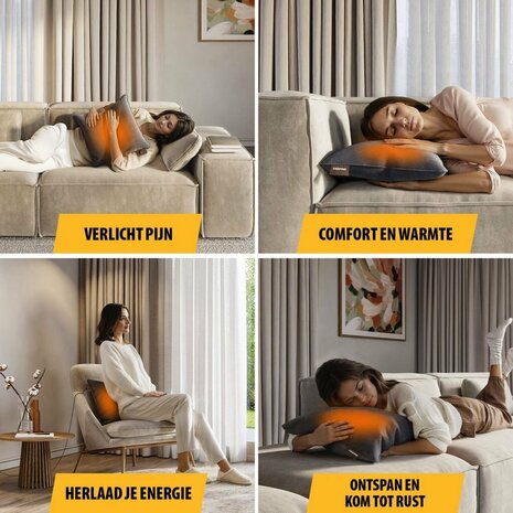 Tristar BW-4792 Warmtekussen 45x45 cm met Powerbank Grijs