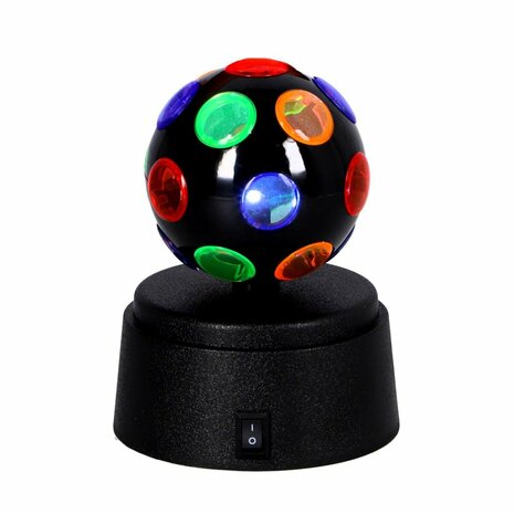 LED Mini Disco Bal Zwart