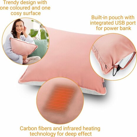 Medisana HC 100 Warmtekussen 40x40 cm Roze/Wit