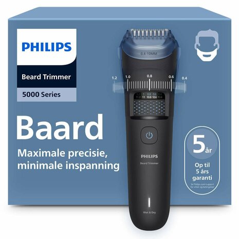 Philips BT5780/15 Baardtrimmer Zwart/Blauw
