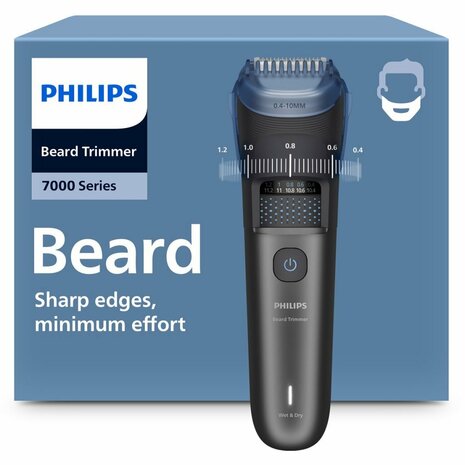 Philips BT7665/15 Baardtrimmer Zwart/Blauw