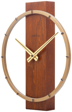NeXtime NE-5226BR Tafelklok Carl Table 34x27cm Hout Bruin