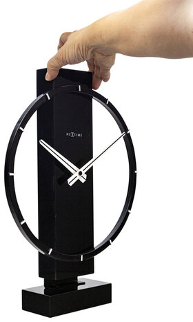 NeXtime NE-5226ZW Tafelklok Carl Table 34x27cm Hout Zwart