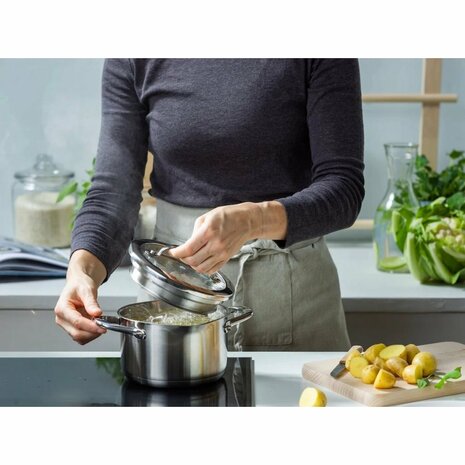 BK Twist Pannenset 5-delig RVS/Glas