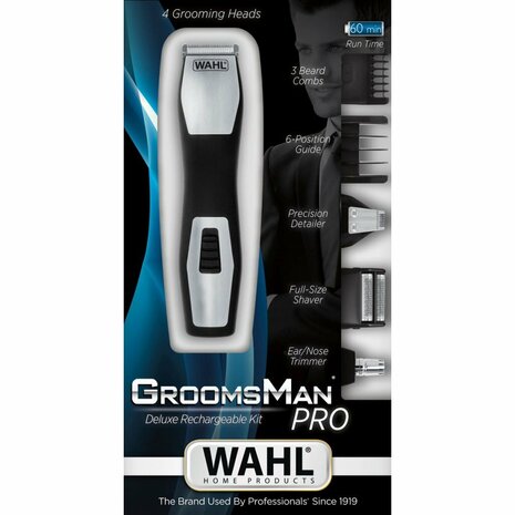 Wahl Groomsman Pro Baardtrimmer Zwart/RVS