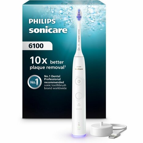Philips HX7400/01 Sonicare 6100 Series Elektrische Tandenborstel Wit